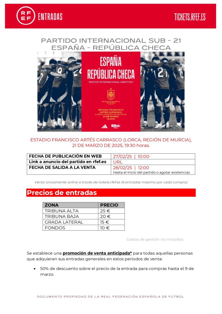 ESPAÑA-REPUBLICA CHECA SUB-21
